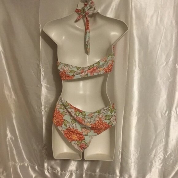 Shein Floral Flower Cutout Push up One Piece Swimsuit Bikini L - Picture 6 of 10